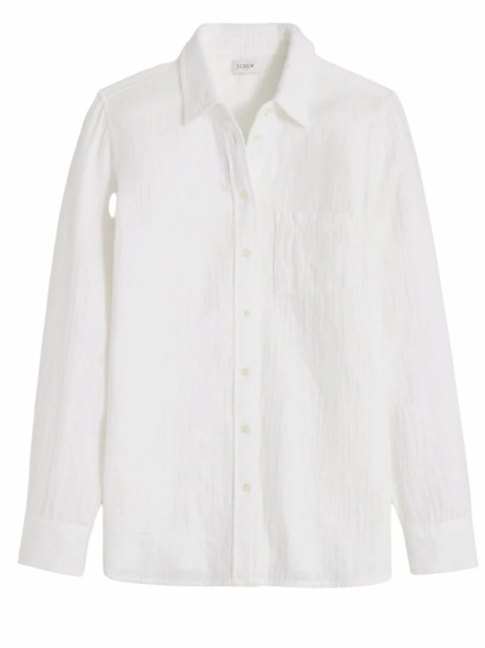 J. Crew Factory White Women's Double-gauze button-up shirt Size medium NEW